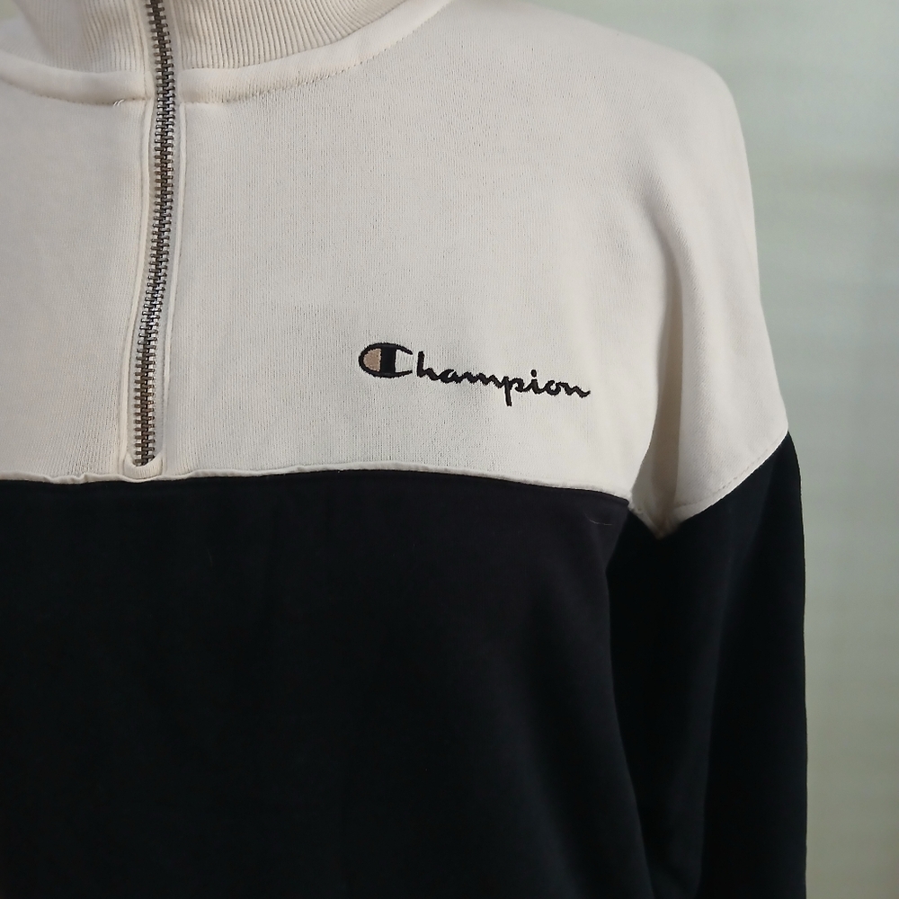Champion 1/4 Zip Pullover Color Block Sweatshirt Pullover - Picture 2 of 6